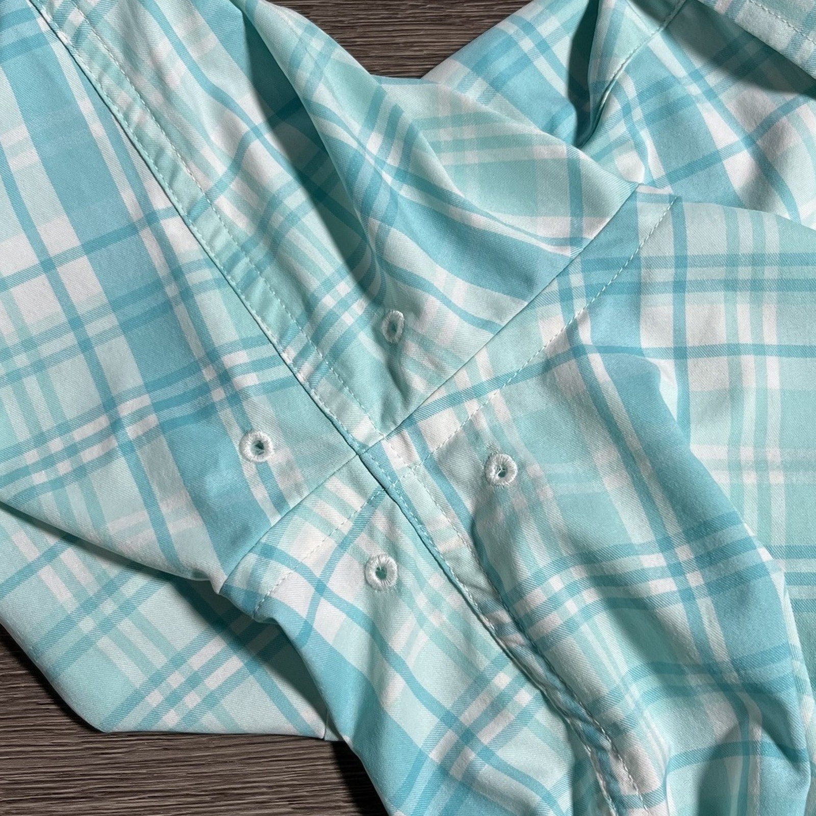 Southern Tide Palm Canyon Plaid Intercoastal Shirt Men's L Performance 9648 Euc — image 6 of 8